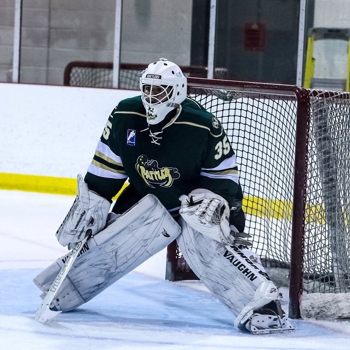 A student athlete in net